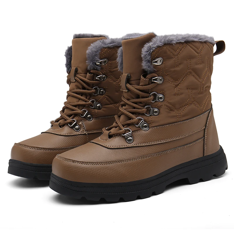 Зимние ботинки мужские горные кроссовки кожаная походная обувь женская уличная