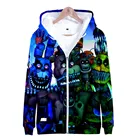 2021 Новинка весны Объёмный рисунок (3D-принт) с героями игры пять ночей с рисунком персонажей из игры пять ночей в Фредди, толстовка для мальчиков; Школьная худи для мальчиков с рисунком персонажей из игры пять ночей в Фредди костюм для подростковый пиджак одежда