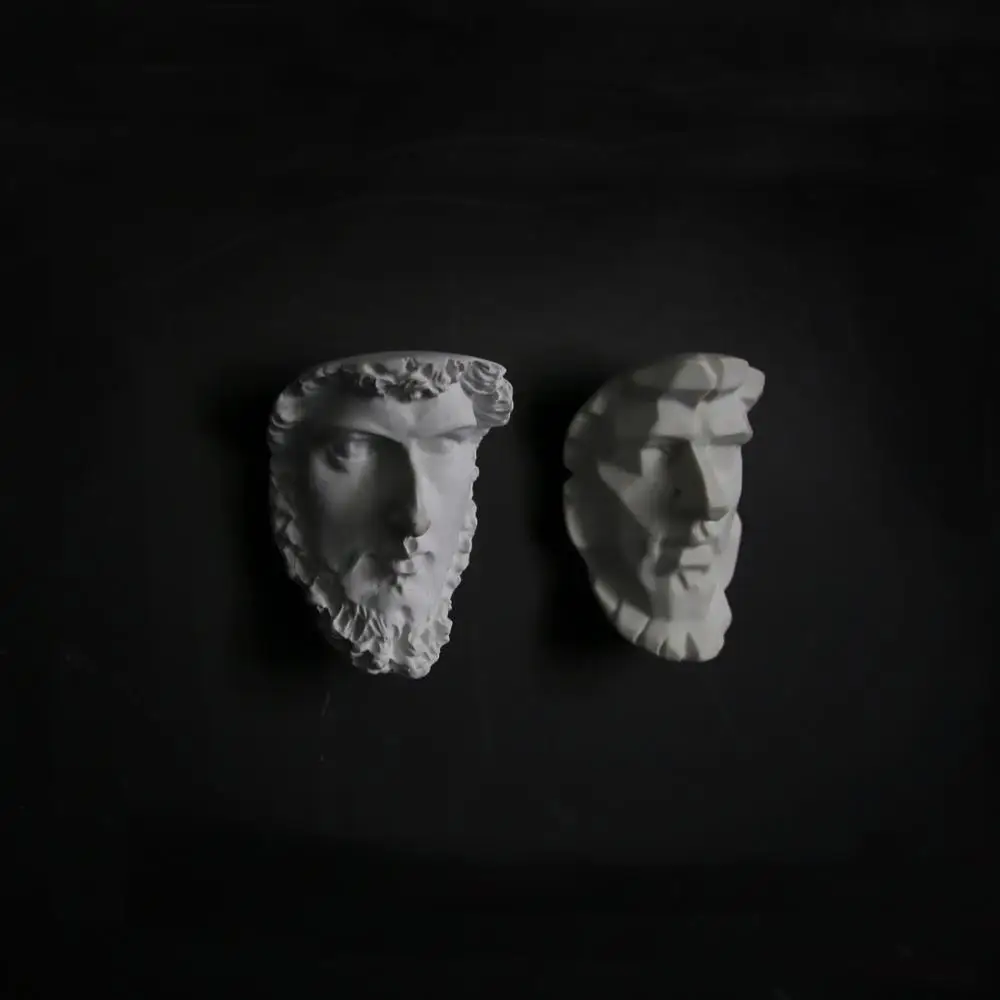  New Abstract Portrait Beethoven Human Face Imitation Plaster Model Resin Brooch Pin for Women Girl Art Student | Украшения и