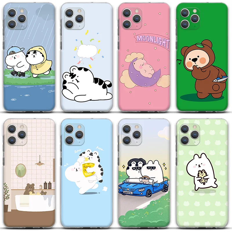 

Силиконовый чехол с мультяшным тигром для iPhone 11, 12, 13 Pro, Max, mini, мягкий чехол для iPhone XR, XS, X, 6, 6S, 7, 8 Plus, чехлы