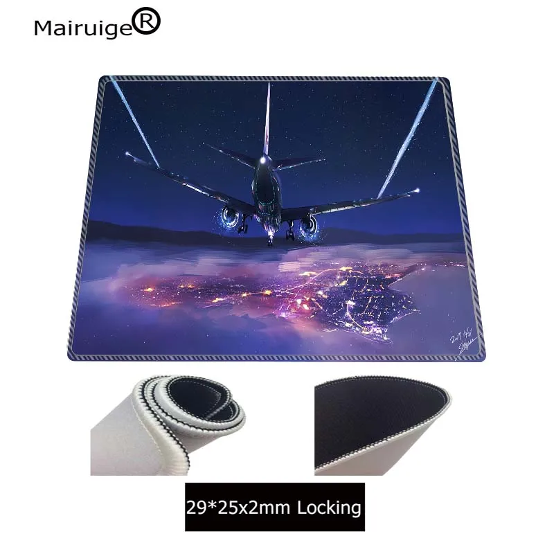 Самолет город облако небо RGB коврики для мыши демон Slayer красочный светящийся