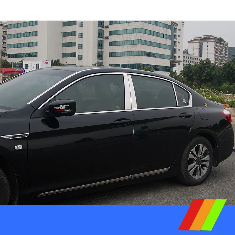 Lsrtw2017 304 нержавеющая сталь окна автомобиля планки для honda accord 2008 2009 2010 2012 2011 2013 8th accord