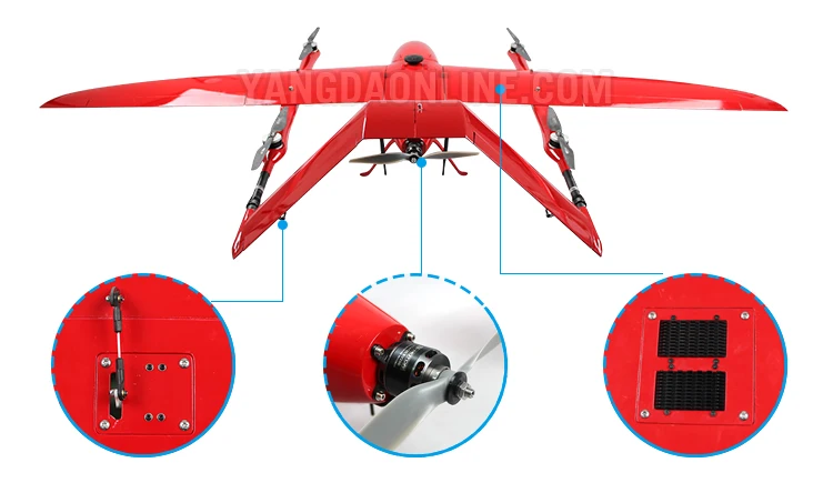 Беспилотный летательный аппарат с фиксированным крылом VTOL 2 кг Полезная нагрузка 2 часа выносливость БПЛА дальнего радиуса действия для проведения спасательных инспекций и наблюдения