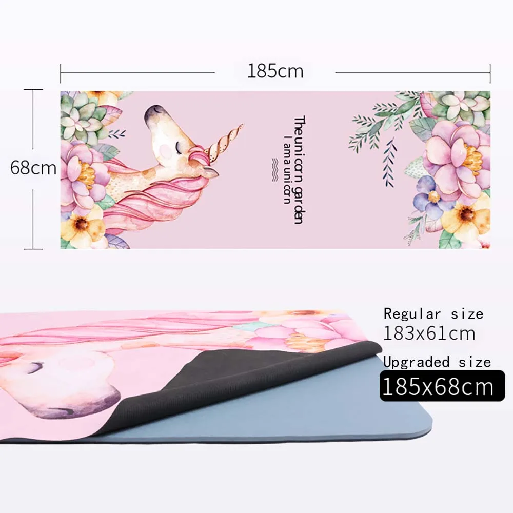 

Sport fitness mat Skin friendly natural rubber yoga mat Print professional non-slip widened portable folding fitness yoga towel