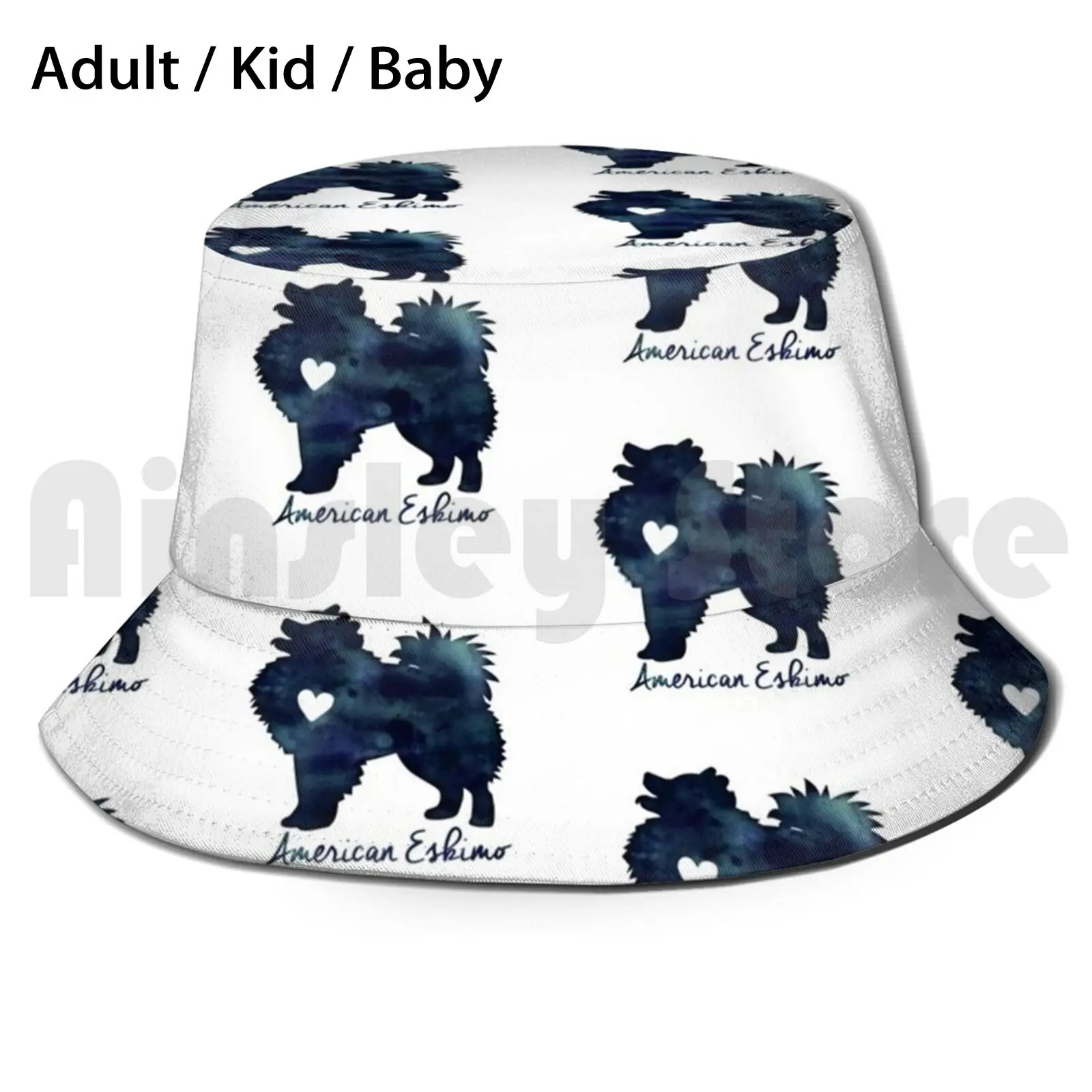 Шляпа от солнца в американском стиле с изображением кимоса черного цвета