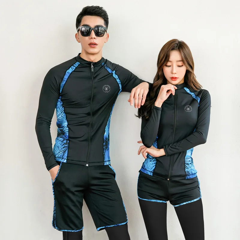 Купальник Рашгард мужской/женский комплект из 3 предметов длинный рукав на