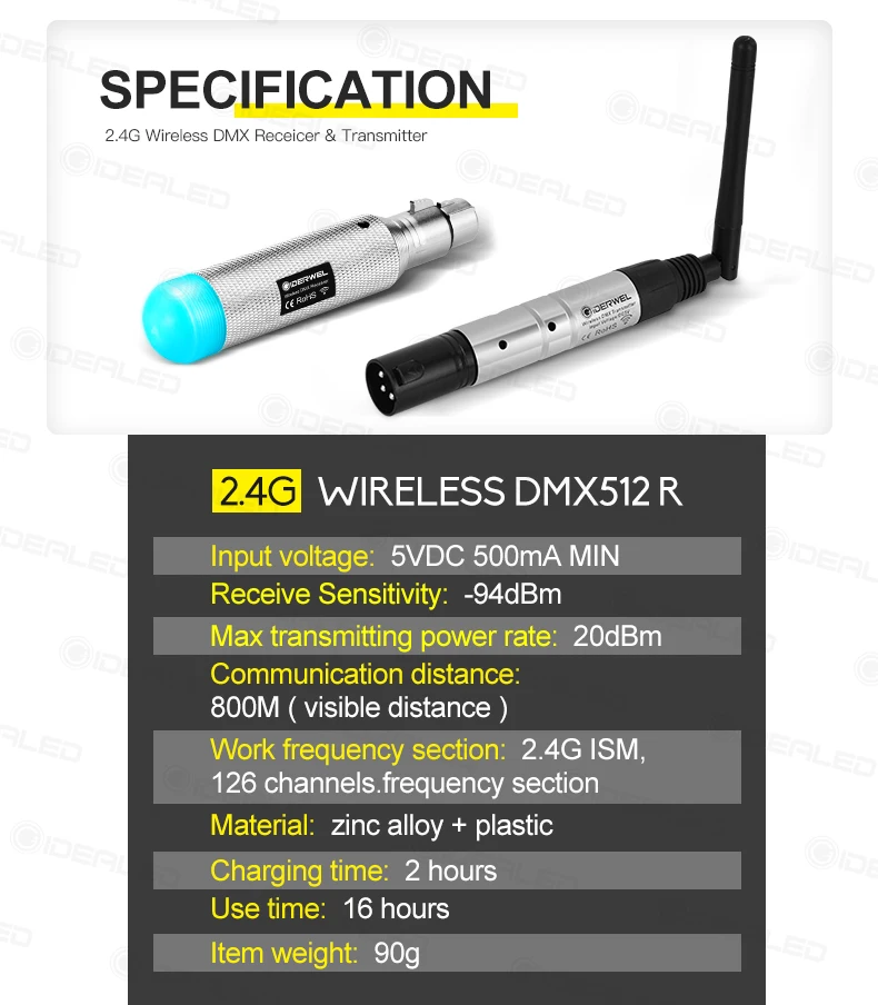 

Dmx512 Dmx Dj ing 2,4 GISM 500