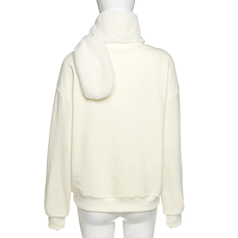 

women's Sweaters tops Autumn and winter loose fashion cartoon embroidery round neck long sleeve sweater Pullovers