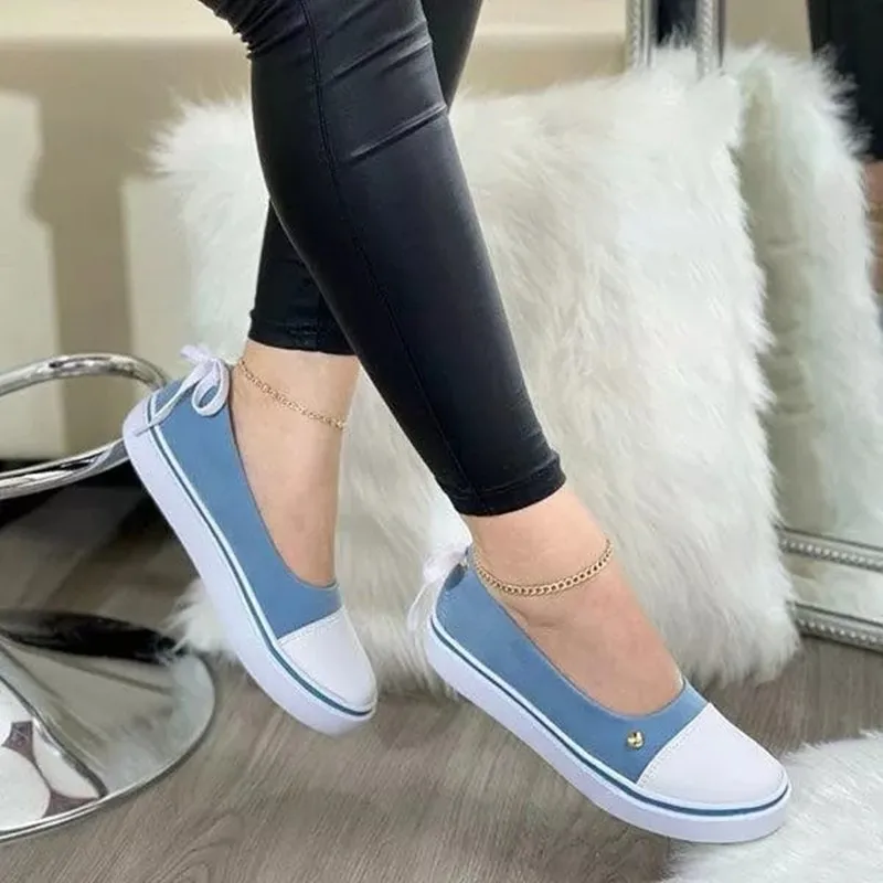 

Spring Casual Women's Flat Shoes Fashion All-match Retro Trend Solid Color Simple Platform Women's Single Shoes 2021