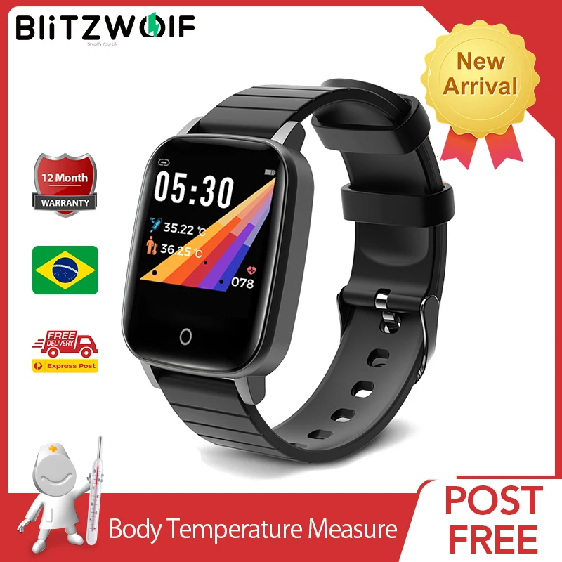 [Измерение температуры тела] BlitzWolf BW HL1T Relogio Inteligentes Smart Watch 2020 inteligentes Watchits для