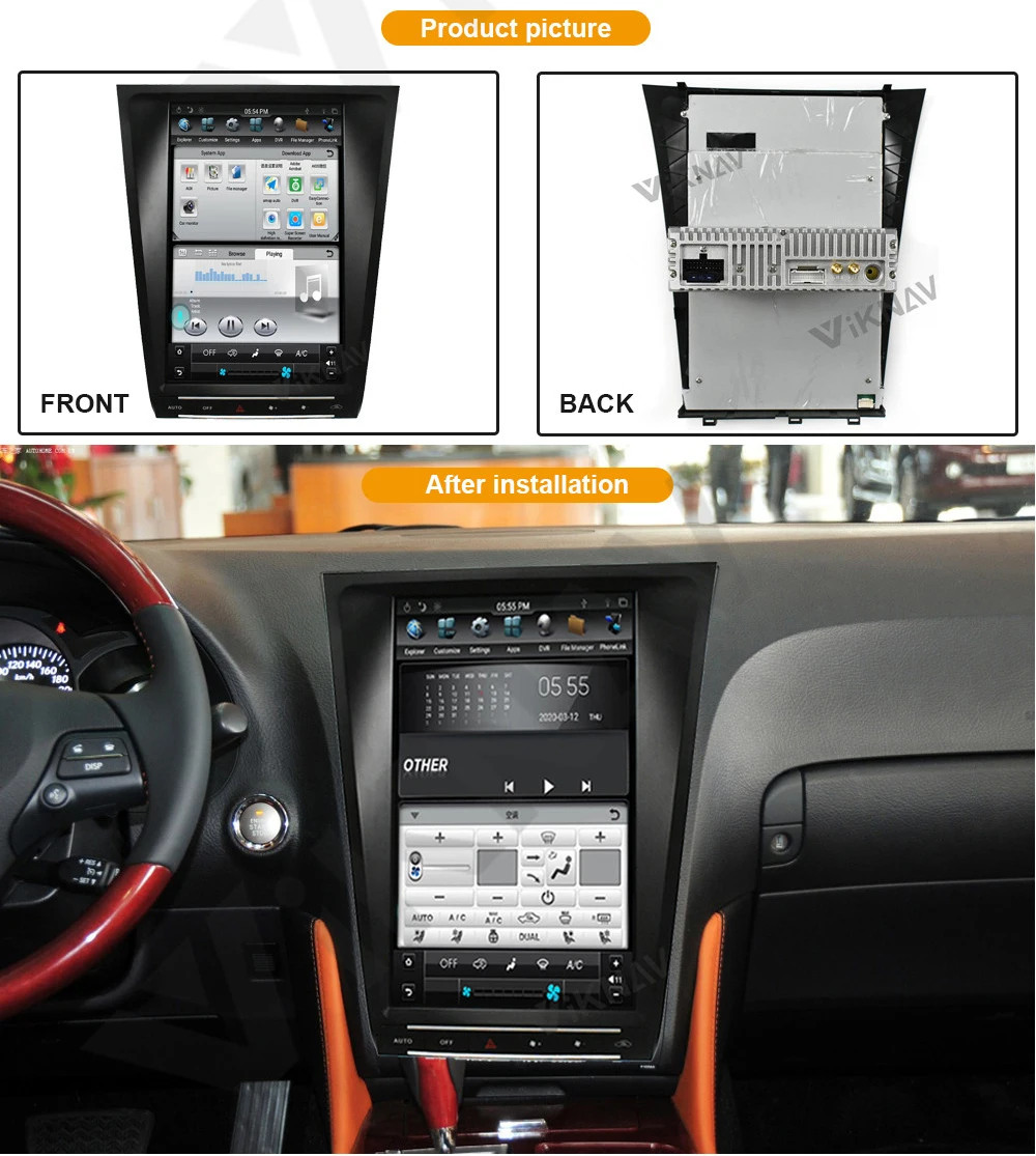 

2din android Tesla style car radio for Lexus GS GS300 GS460 GS450 GS350 2005-2011 GPS navigation head unit Multimedia Player
