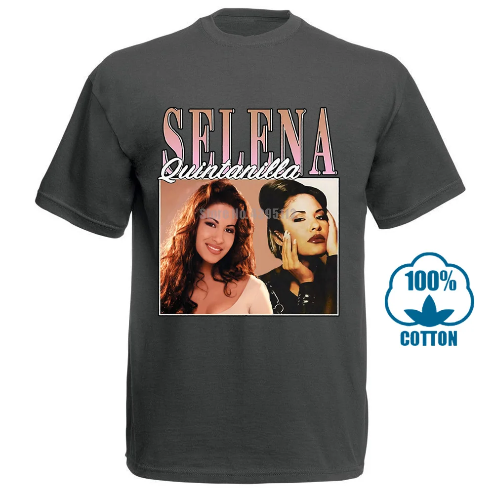 Selena Quintanilla Винтаж 90S Футболка Черный Размер S 3Xl - Цвет: Темно-серый