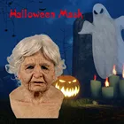 Женская маска для Хэллоуина, страшный головной убор из латекса, реквизит для косплевечерние