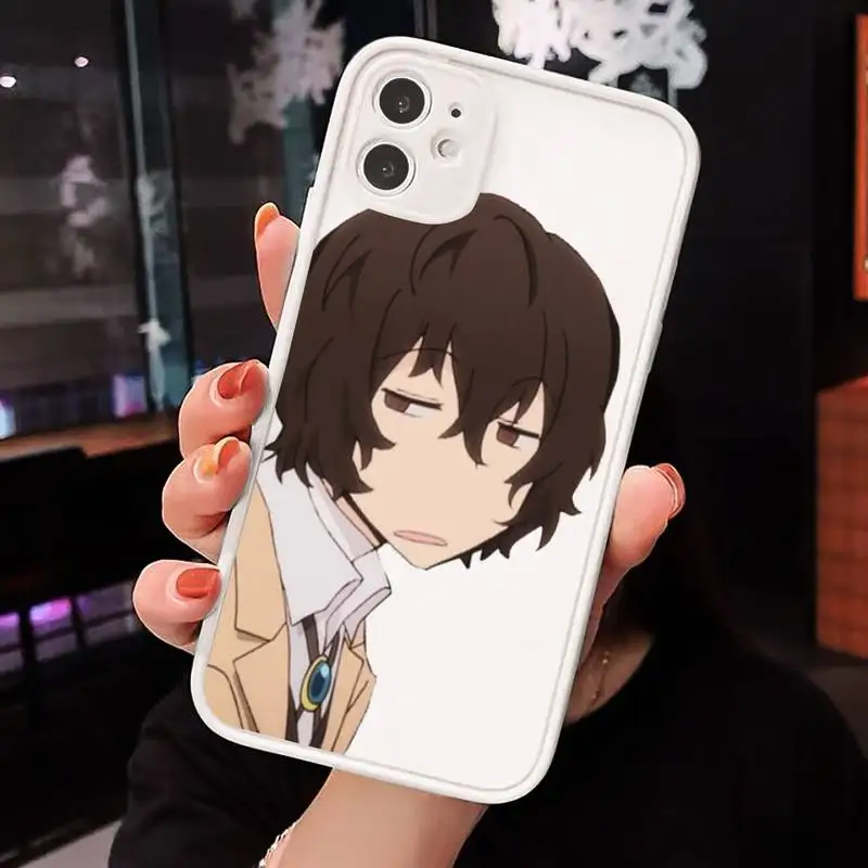 

Bungou stray Dogs anime Phone Case Matte transparent For White iPhone 12 Mini 11 Pro XR XS Max 7 8 Plus X Back Cover
