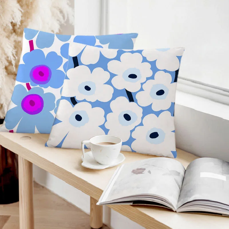 

Plant Series Plush Cushion Cover Flower Print Decorative Throw Pillow Cover Home Decor Square Living Room Pillowcase New Hot