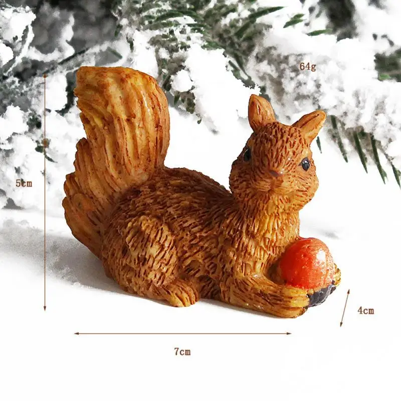 Милая белка искусственные конусы из смолы украшения животных милые аксессуары |