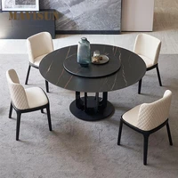 luxury modern home furniture%c2%a0marble wedding dinning tables sets with turntable italian rock plate round table for living room