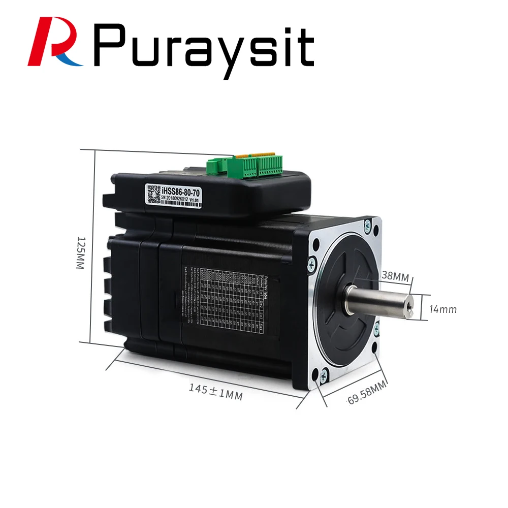 4.5N.M 7.5Nm Closed Loop Stepper Motor With Driver 6A 24-80V 2000rpm Integrated Step Servo Motors iHSS86-80-70 iHSS86-60-45 |