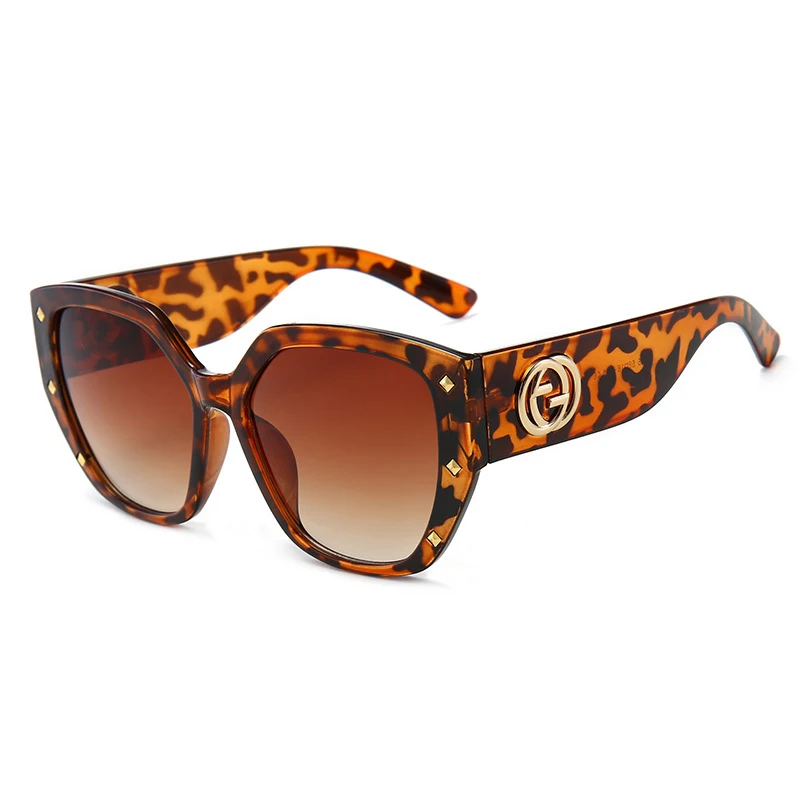 Новинка 2021 модные трендовые солнцезащитные очки женские в большой оправе