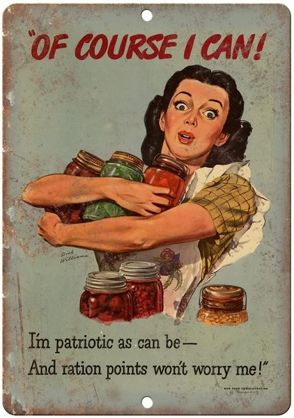 

Продовольственная рация времен Второй мировой войны, металлический плакат с орнаментом для гаража, арт-деко, бара, кафе, магазина