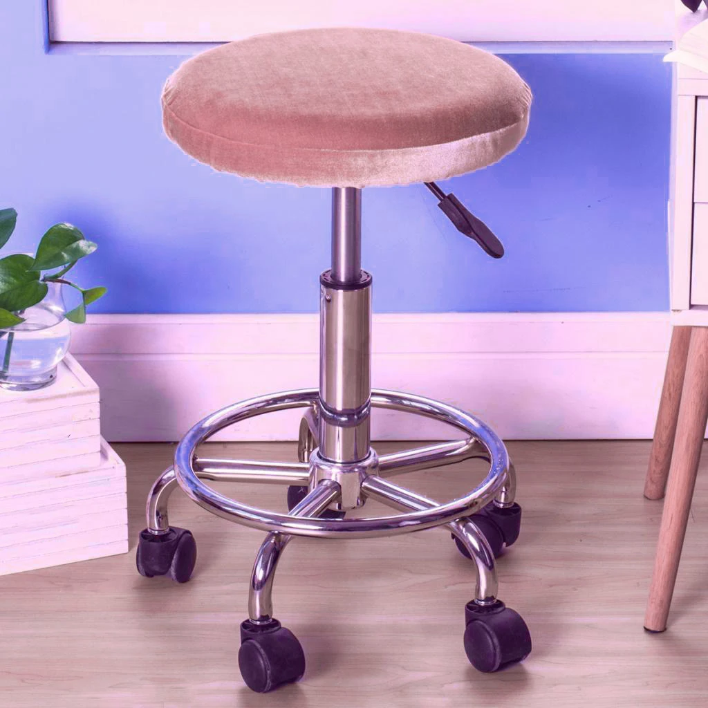 Бархатный эластичный чехол для круглого стула барного 30-38 см | Дом и сад