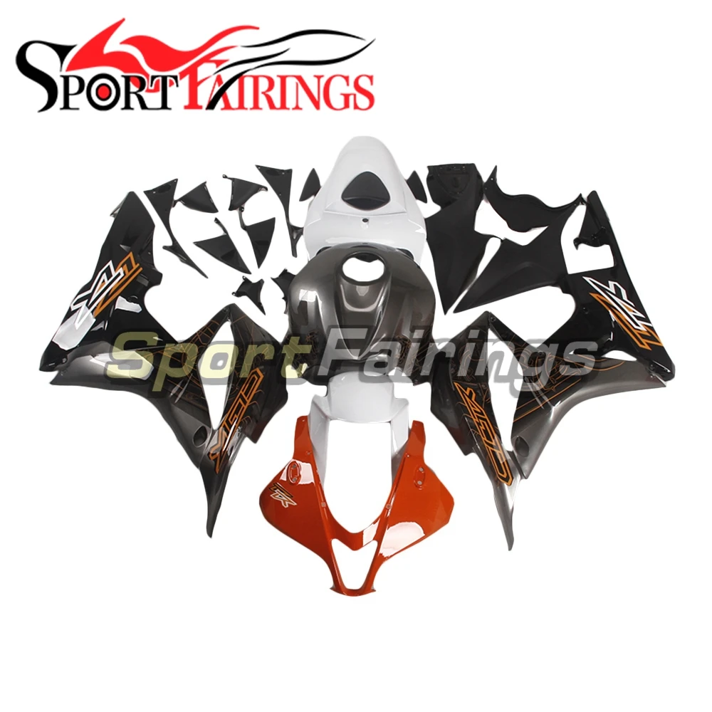

Обтекатели для мотоцикла подходят для CBR600RR F5 2007 2008 Кузов инъекция ABS пластик мотоцикл полный серый оранжевый белый обтекатель комплект