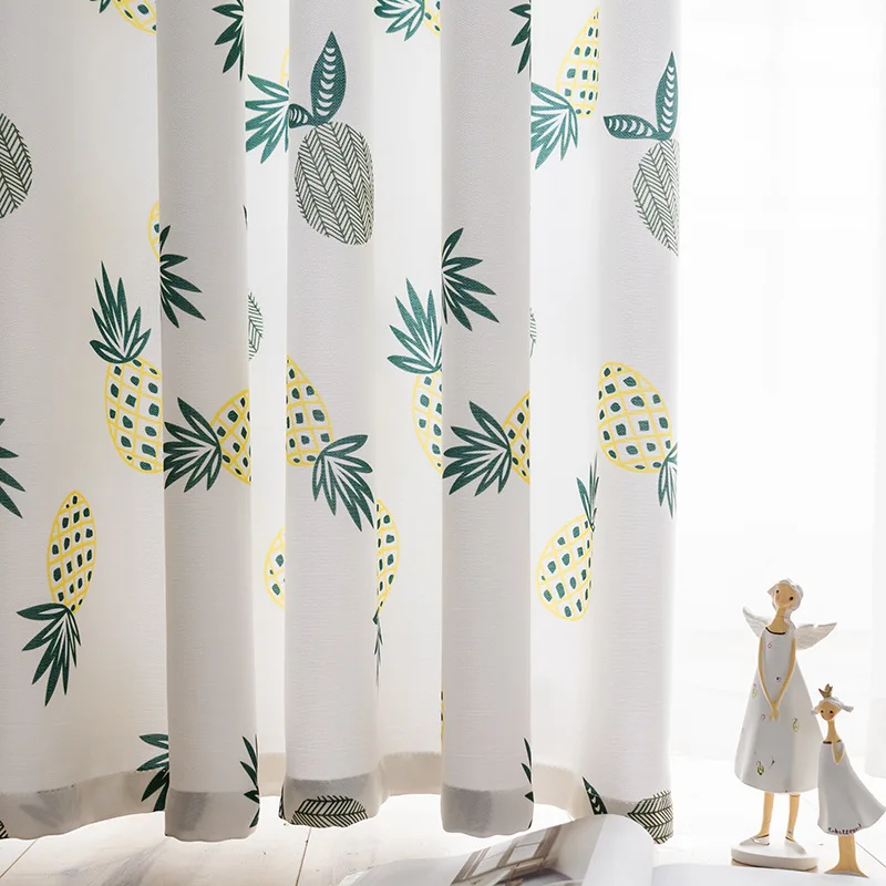 Полузатемняющие шторы в нордическом стиле для спальни столовой от пола до