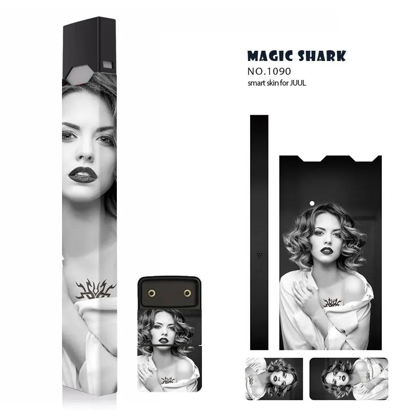 Панк мужской сексуальный женский чехол с принтом из ПВХ для JUUL E Cigarette наклейка