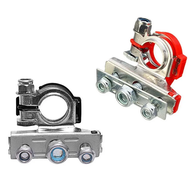 

2 PCS Quick Disconnect Car Battery Main Cable Post Terminal Shut-off Connectors for 12v 24v Boat Race Car UTV Tractor Truck
