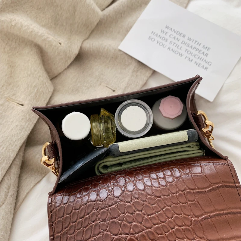 

JONON Stone Pattern PU Leather Crossbody Bags For Women 2021 Fashion Small Cross Body Brand Designer Lady Shoulder Bag Luxury