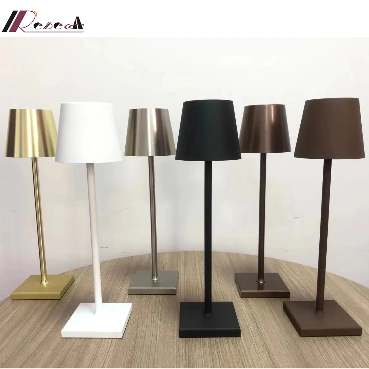 Настольная Беспроводная лампа перезаряжаемая металлическая