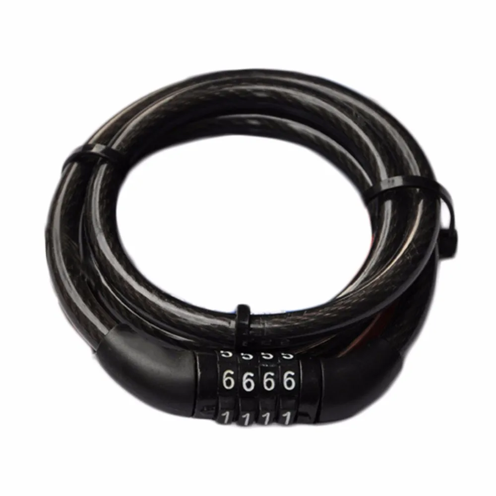 

1M Manganese steel Anti Theft Cycling Lock Mountain Bike Security Lock 4 Digit Combination Password