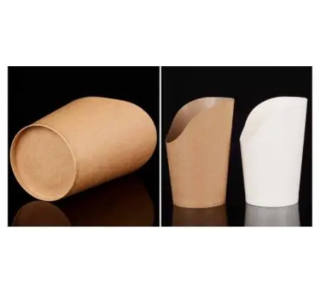 1000 pcs customized waffle cups egg Kraft paper bubble packaging cup french fries container |