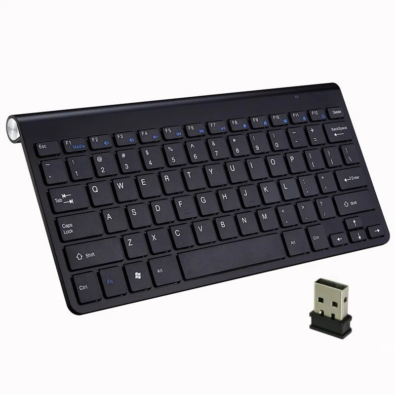 

Wireless Keyboard Mini USB Keyboard For PC laptop TV Computer Rubber keycaps Ergonomic Noiseless keyboard