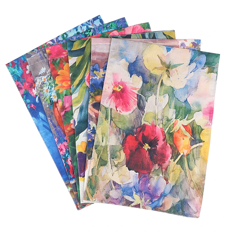 Садовые флаги яркие цветы льняной баннер праздничные сделай сам аксессуары для