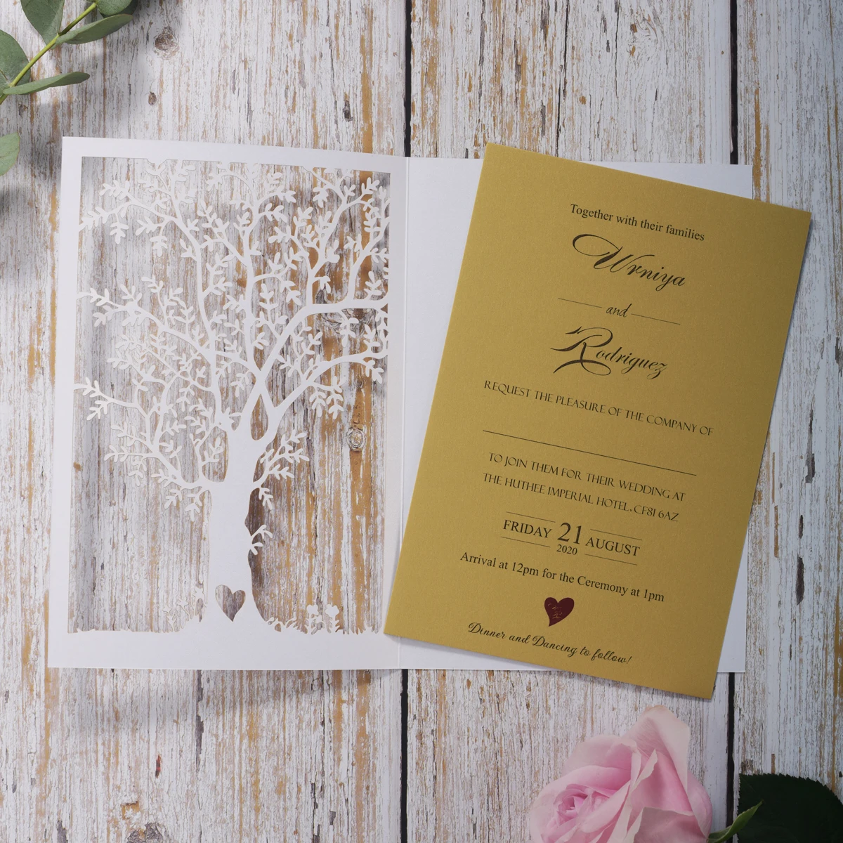 100 шт. в деревенском стиле лазерная резка дерева Свадебная Приглашения карты с