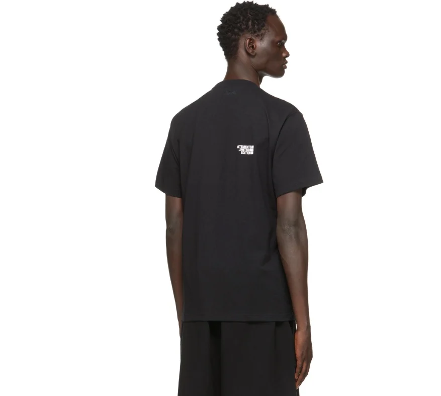 

21ss VETEMENTS T-shirt Men Women 1:1 High Quality Black White Letter Logo Print Vetements Tee Oversize VTM Hip-Hop Tees Summer