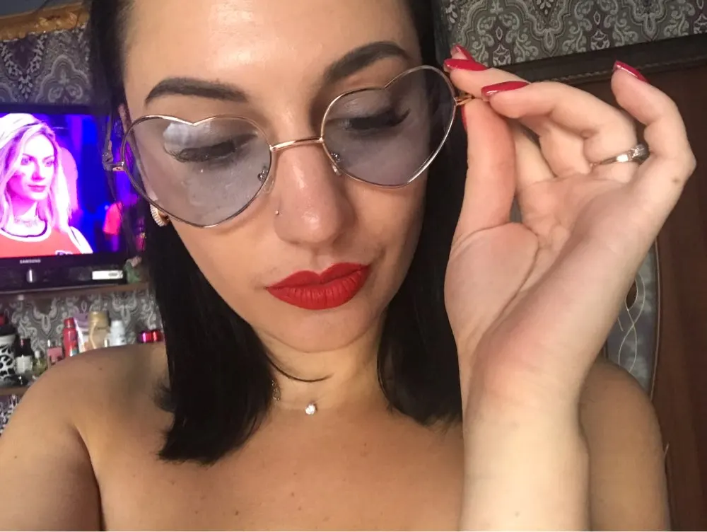Brand Designer Heart Shaped Sunglasses for Ladies - Fashion Rimless LOVE Clear Ocean Lenses Sun Glasses, Metal Women's Eyewear with UV400 Protection image 5