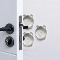 6pcs wall protector door handle bumper protective plug non slip stickers self adhesive round bumper door stop muffler