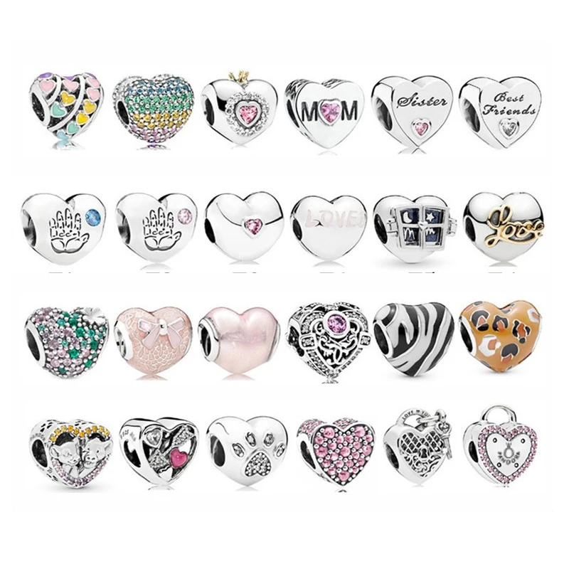 

Шарм-бусина из серебра 925 пробы для женщин и сестер