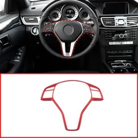 for mercedes benz e class w212 2008 2015 car interior abs red steering wheel decorative frame trim accessories