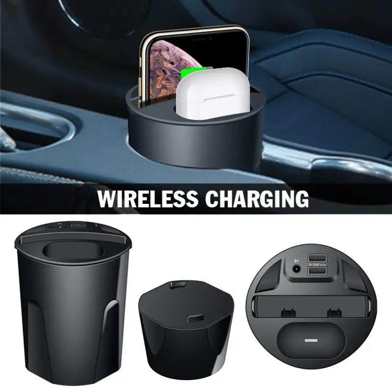 Беспроводное зарядное устройство Qi 4 в 1 чашка с usb выходом технология быстрой