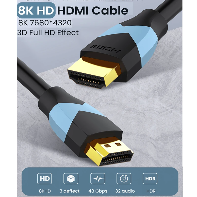 HDMI-совместимый кабель 2 1 8K @ 60Hz 4K 120Hz HDCP2.2 HD сплиттер ARC Switch для PS PS4 TV Аудио Видео |