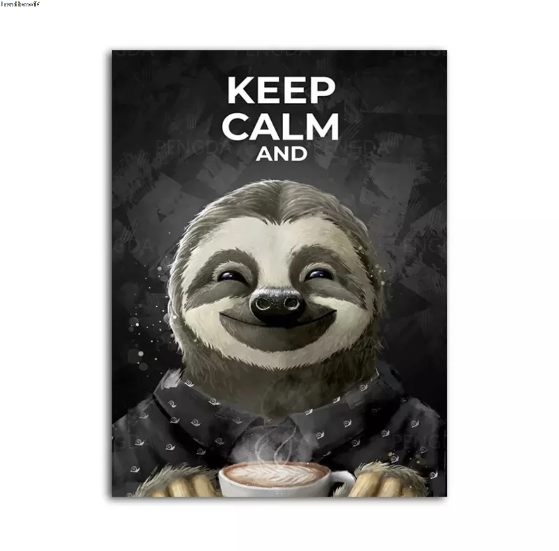

Australian Sloth Cartoon Art Poster Frameless Canvas Oil Painting Modern Kawaii Style Decoration Home Decoration Photo