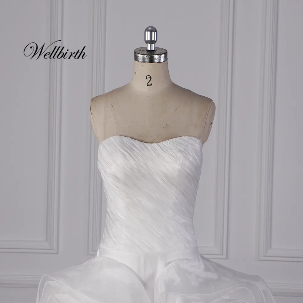 Реальное изображение Wellbirth Vestido de novia милое бальное платье свадебное платье с открытыми плечами свадебное платье js002
