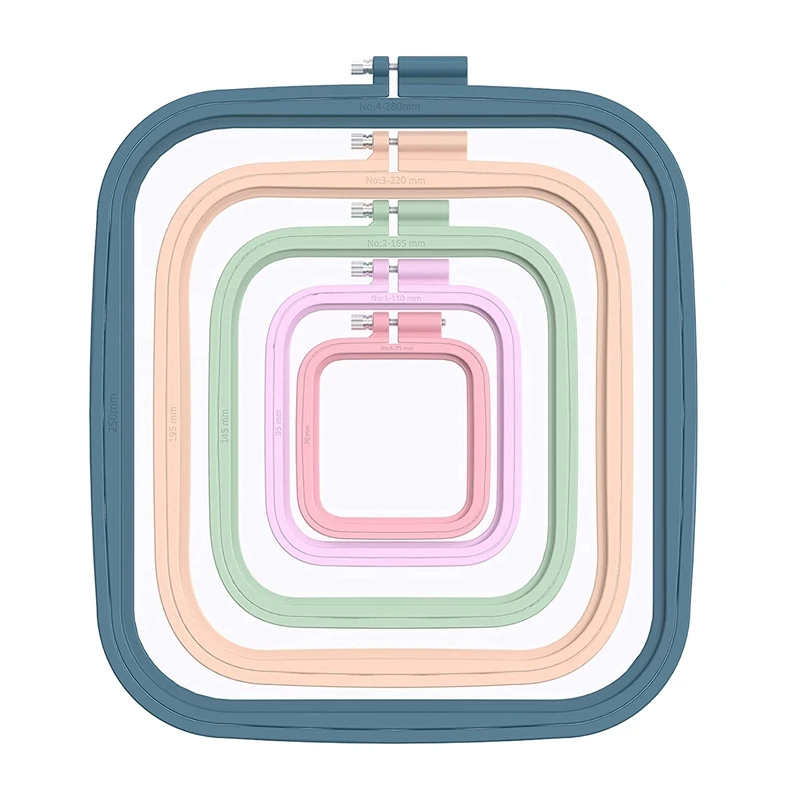 

5 шт. обручи для вышивки, обруч для вышивки крестиком, пластиковые обручи для вышивки для рукоделия, Ручное шитье
