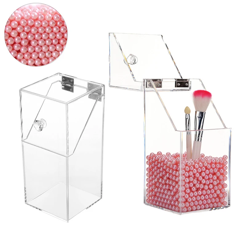 Colors Pearl Acrylic makeup brush holder bucket beauty container pen desktop without | Красота и здоровье