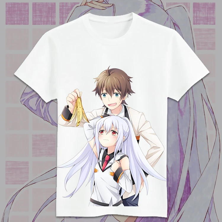 Японский аниме-футболка для косплея Plastic Memories Исла Кинушима Мичиру Картонная печать Летняя футболка Graphic Casual Top Tee on.