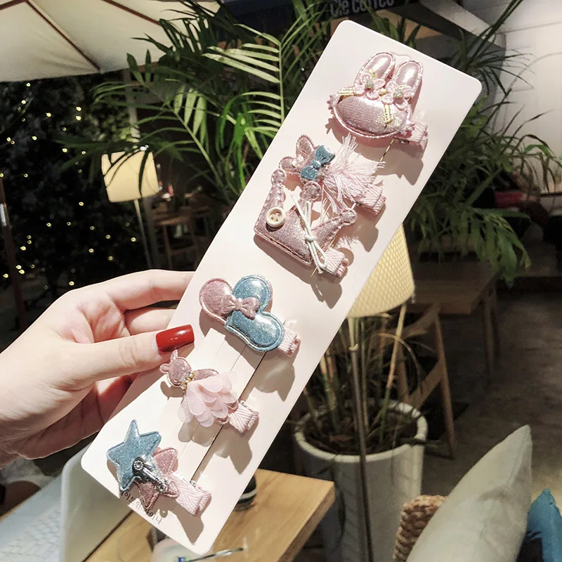 Новый 6 шт./компл. девушки цветы шпилька бант Детские милые Мультяшные зажимы для