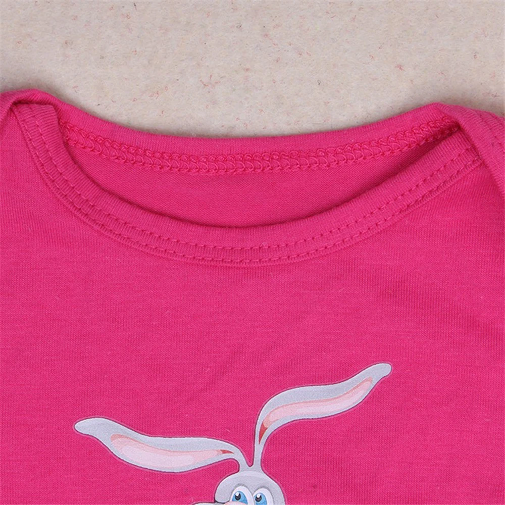 Комплект одежды из 4 предметов с короткими рукавами и рисунком кролика